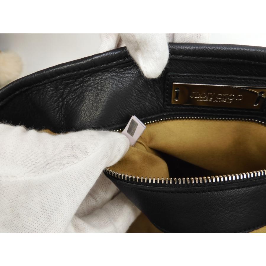 JIMMY CHOO ジミーチュウ サシャS ドット星スタッズ レザー黒 シルバー  