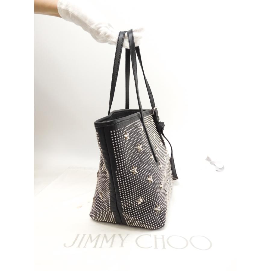 JIMMY CHOO（ジミーチュウ） サシャS ドット星スタッズ レザー黒