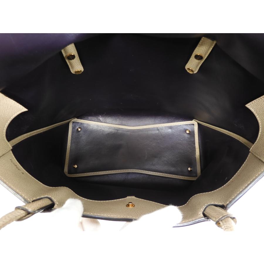 Valextra ヴァレクストラ アミカ スモール レザー灰 トートバッグ 美品  