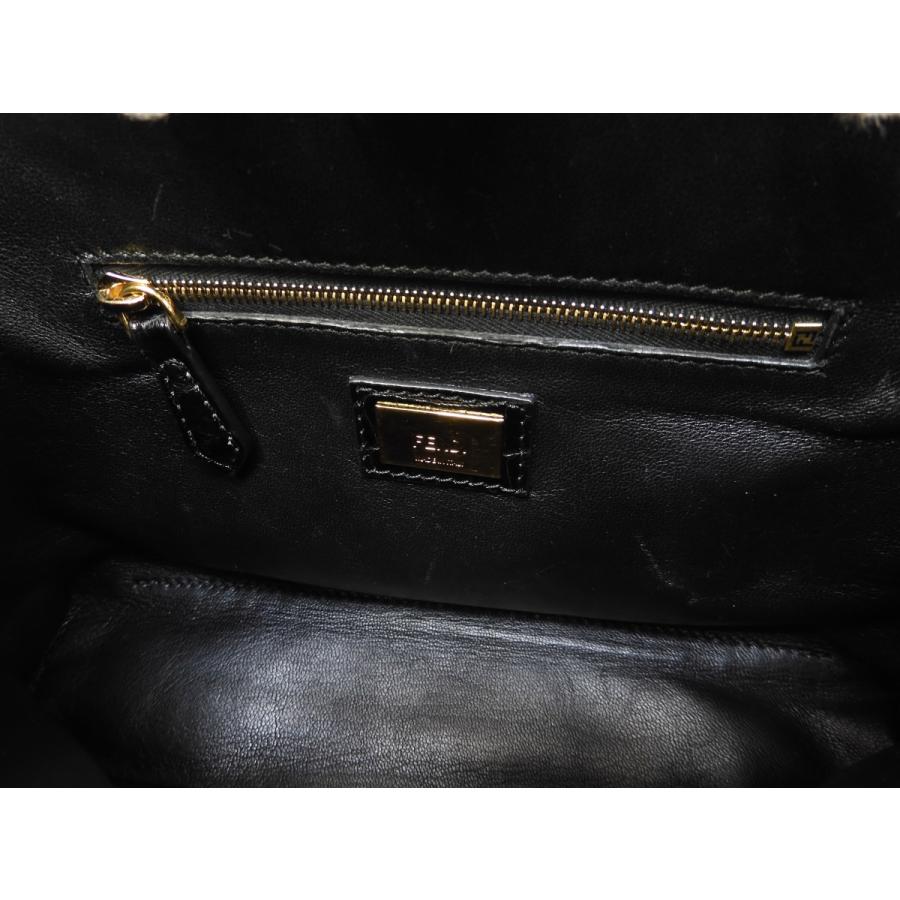 PEEKABOO フェンディ ミニピーカブー クロコダイル 黒 PEEKABOO フェンディ ミニピーカブー クロコダイル 黒