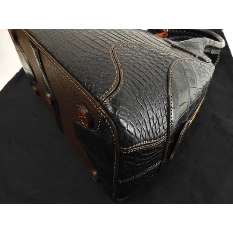 Civinile チビナイル ハンドバッグ ビーグル クロコダイル黒 トート