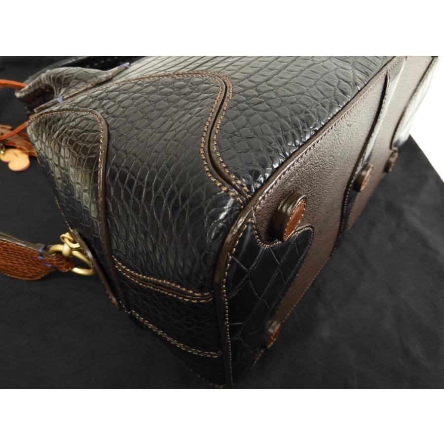 Civinile チビナイル ハンドバッグ ビーグル クロコダイル黒 トート