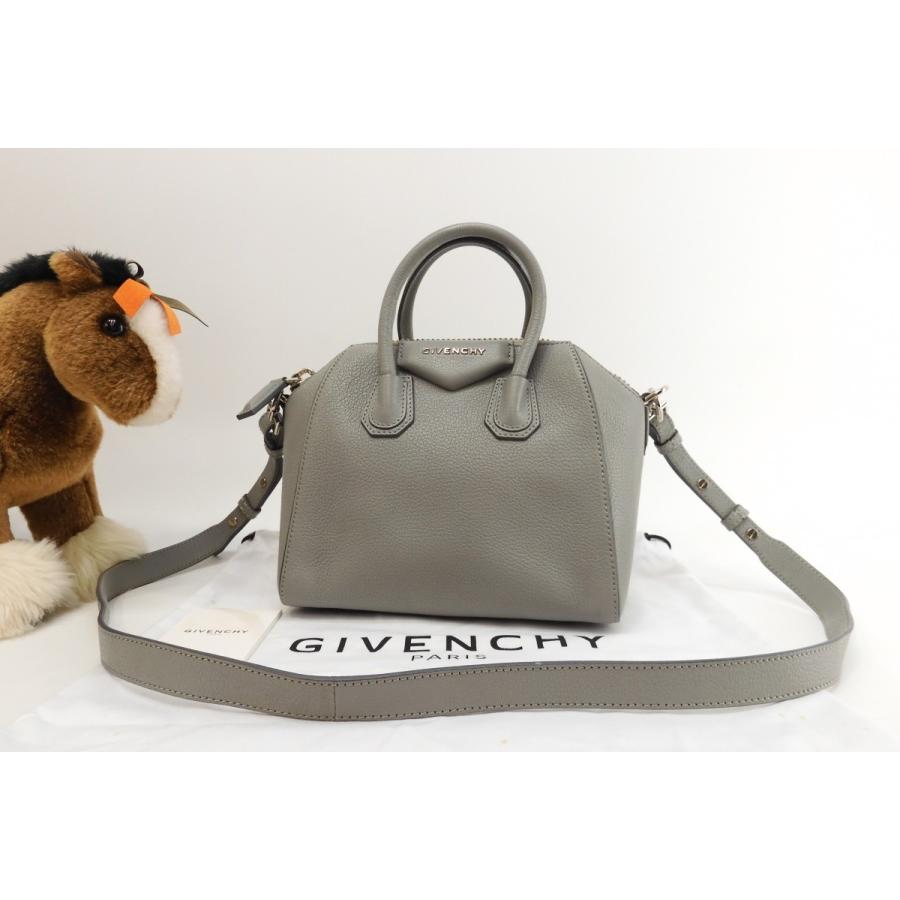 満点の ジバンシィ ショルダーストラップ付ハンドバッグ アンティゴナミニ レザー灰 3cc0146 ポシェット Floridapace Gov