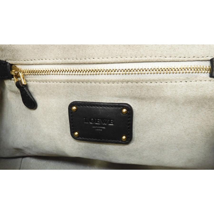 LOEWE ロエベ ハンドバッグ カリエPM ナッパレザー黒 ゴールド金具 