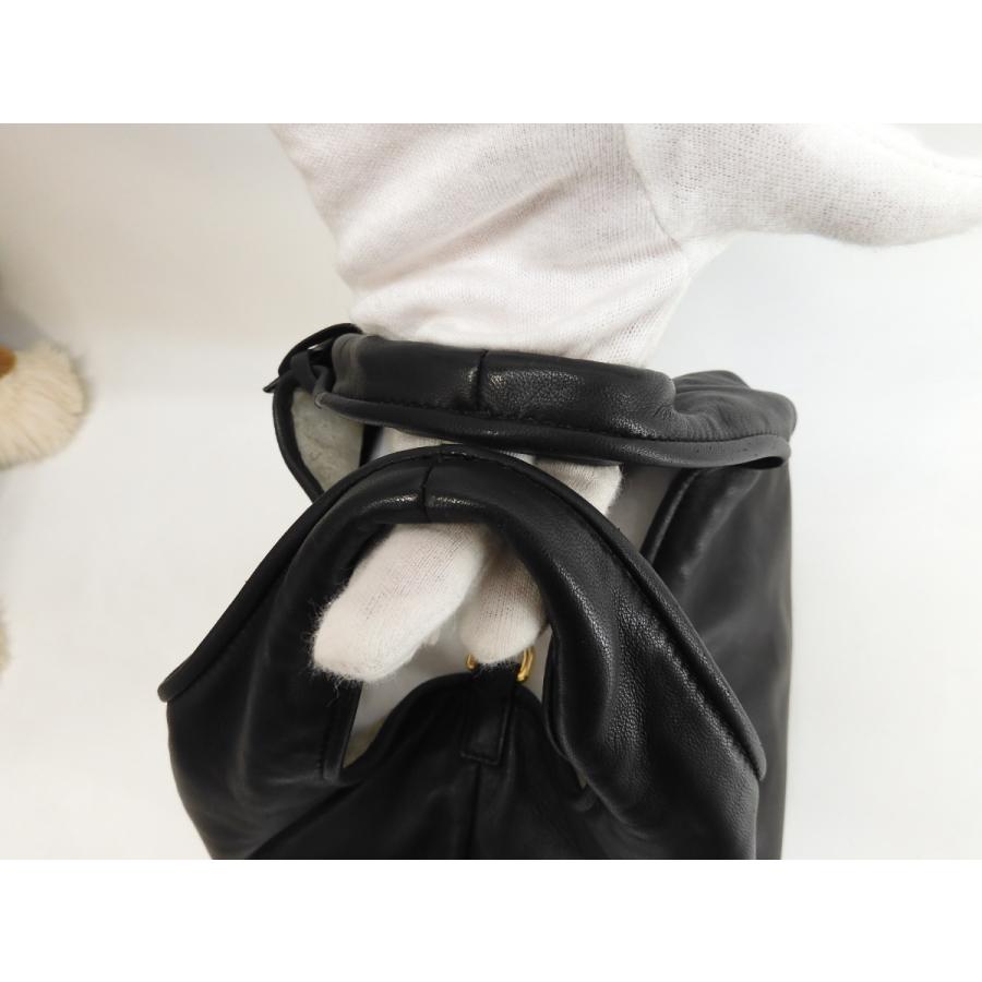 LOEWE ロエベ ハンドバッグ カリエPM ナッパレザー黒 ゴールド金具 