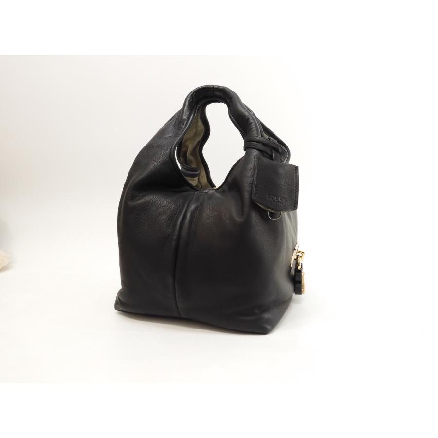LOEWE ロエベ ハンドバッグ カリエPM ナッパレザー黒 ゴールド金具 