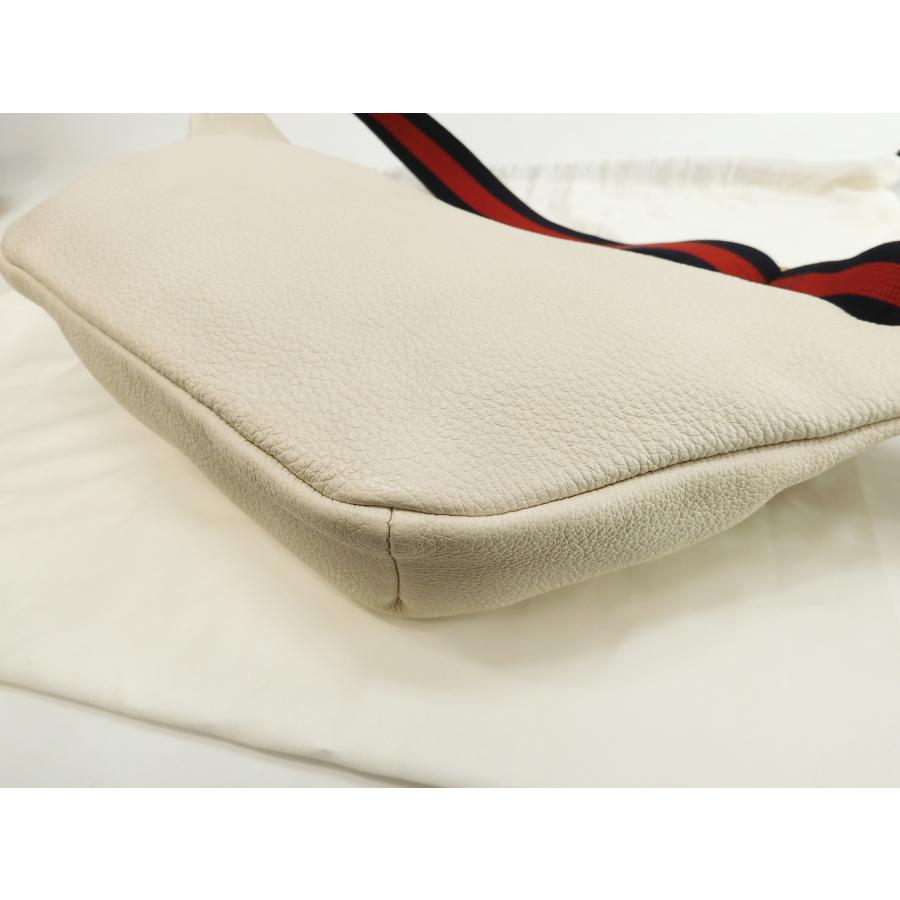 GUCCI ボディバッグ ホワイト 美品】GUCCIボディバッグウエストバッグホワイト