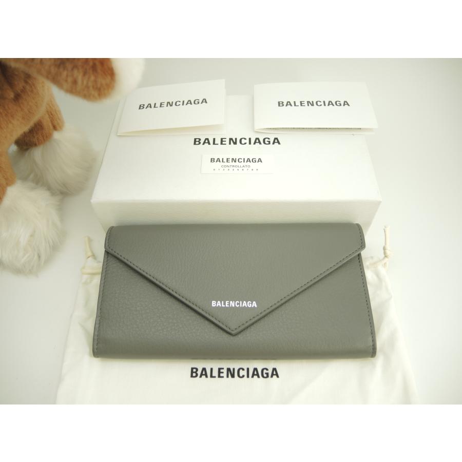 PAPIER（BALENCIAGA） バレンシアガ ロングウォレット ペーパー レザー  
