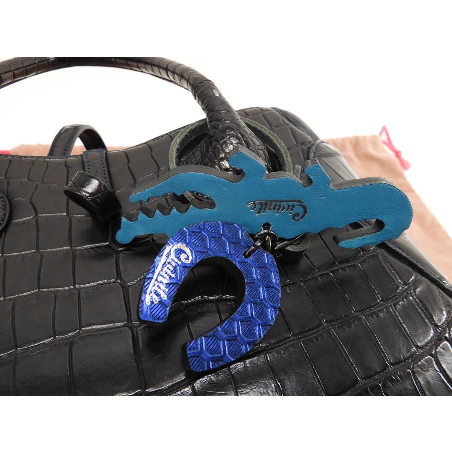 Civinile チビナイル ハンドバッグ クロコダイル 黒 ミニトート Civinile チビナイル ハンドバッグ クロコダイル 黒 ミニトート