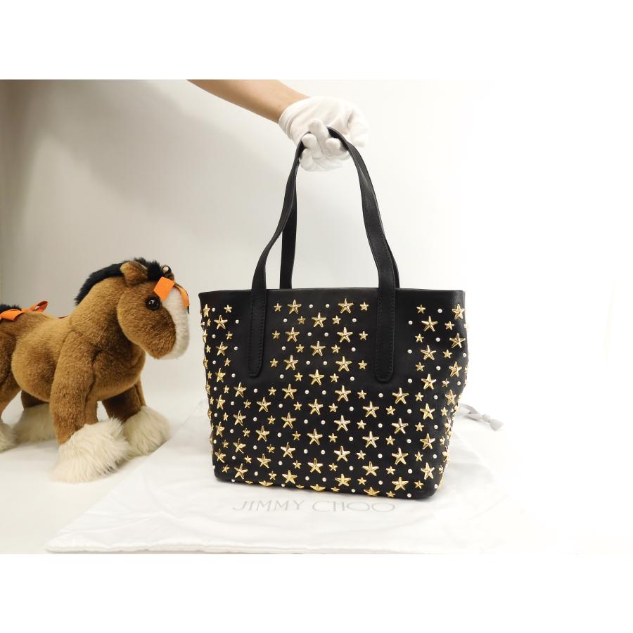 JIMMY CHOO ソフィア スタースタッズ ハンドバック レザー 黒 Jimmy