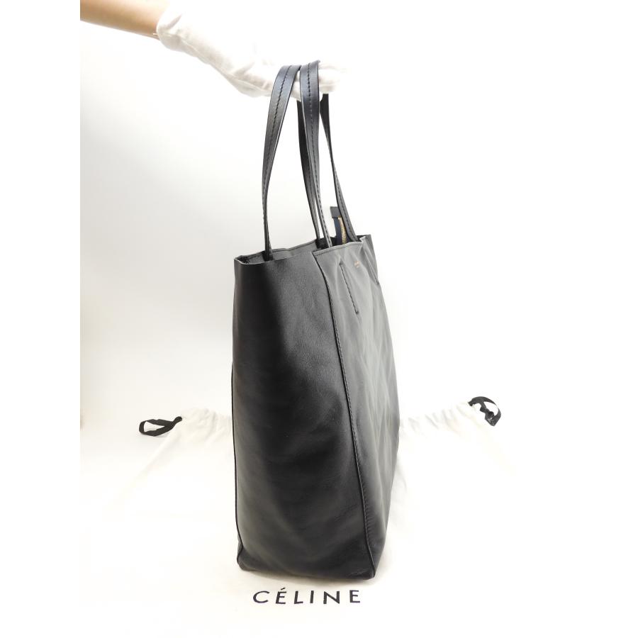 CABAS（CELINE） セリーヌ カバホリゾンタル スモール レザー紺 トート 