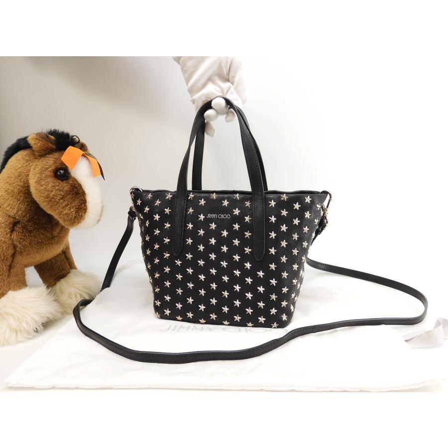 MINISARA ジミーチュウ ミニサラ スタースタッズ レザー黒 ポシェット  