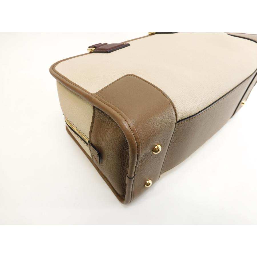 Amazona（LOEWE） ロエベ アマソナ28 レザー クリーム茶ボルドー 