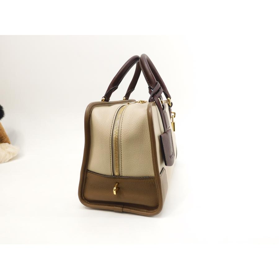 Amazona（LOEWE） ロエベ アマソナ28 レザー クリーム茶ボルドー  
