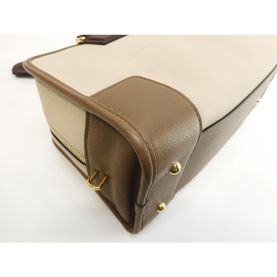 Amazona（LOEWE） ロエベ アマソナ28 レザー クリーム茶ボルドー 