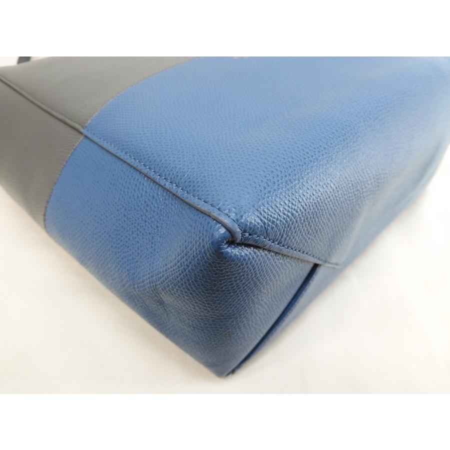 CABAS（CELINE） セリーヌ カバスモール レザー 灰青 ポシェット