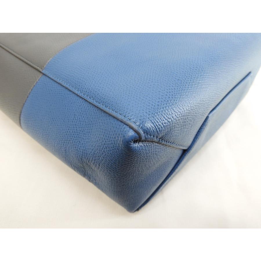 CABAS（CELINE） セリーヌ カバスモール レザー 灰青 ポシェット