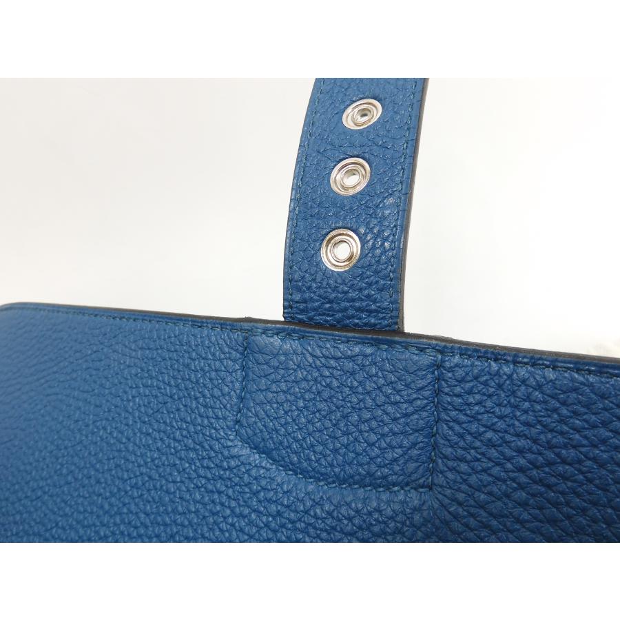 HERMES（エルメス） サックアデペッシュ38 トゴ/ブルー シルバー金具