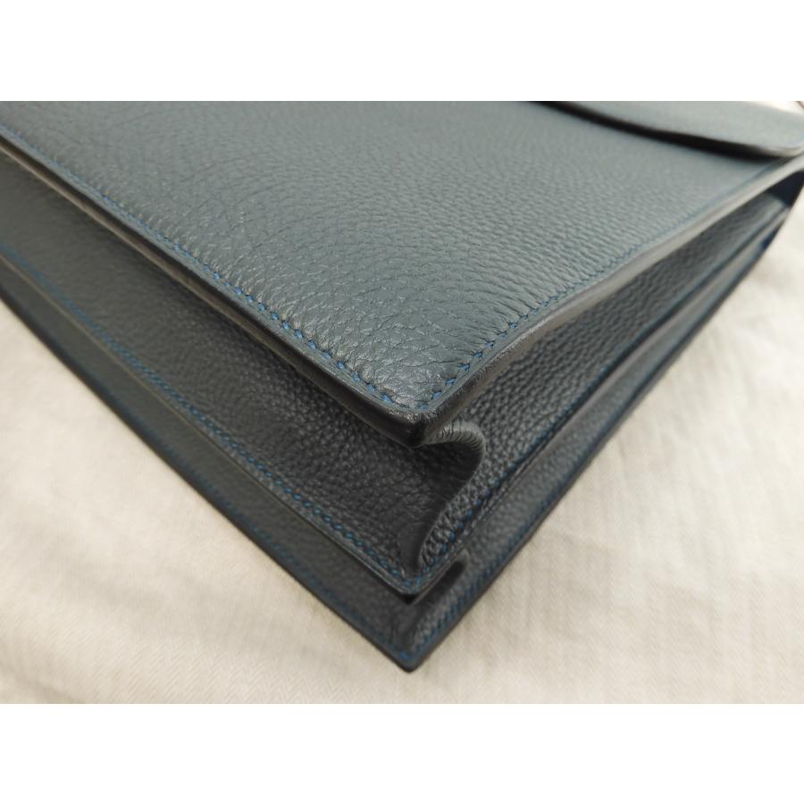 HERMES（エルメス） サックアデペッシュ38 トゴ/ブルー シルバー金具