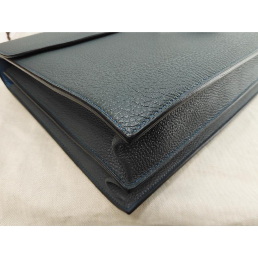 HERMES（エルメス） サックアデペッシュ38 トゴ/ブルー シルバー金具
