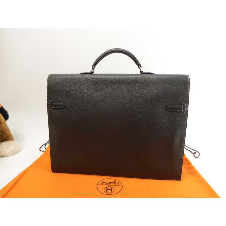 エルメス HERMES ケリーデペッシュ38 エプソン ブラック シルバー金具 ケリーディペッシュ エルメス ケリーデペッシュ38 エプソン/エタン