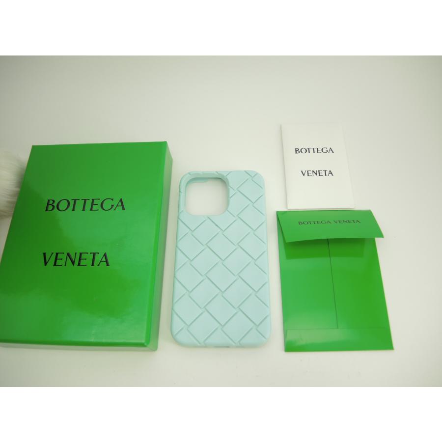 ボッテガヴェネタ iphone13proケース 中イントレチャート シリコン水色