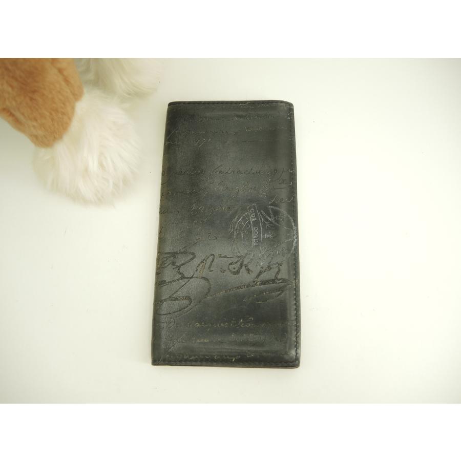 【美品】ベルルッティ セコイヤ カリグラフィ 二つ折り 長財布 札入れ ブラウン □美品□ ベルルッティ セコイヤ 札入れ 長財布 カリグラフィ レザー