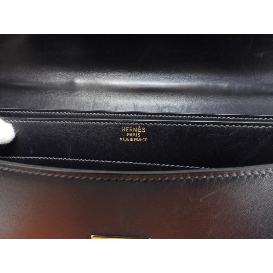 ケリーディペッシュ エルメス ケリーデペッシュ38 レザー紺 ゴールド