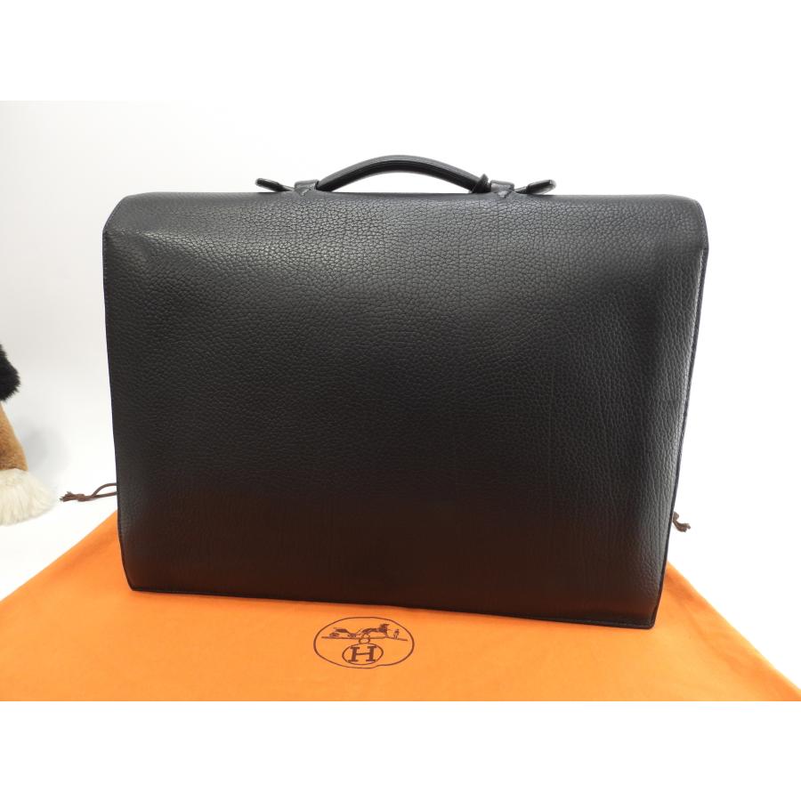 HERMES エルメス サックアデペッシュ41 フィヨルド黒 メンズ書類 HERMES エルメス サックアデペッシュ41 フィヨルド黒 メンズ書類