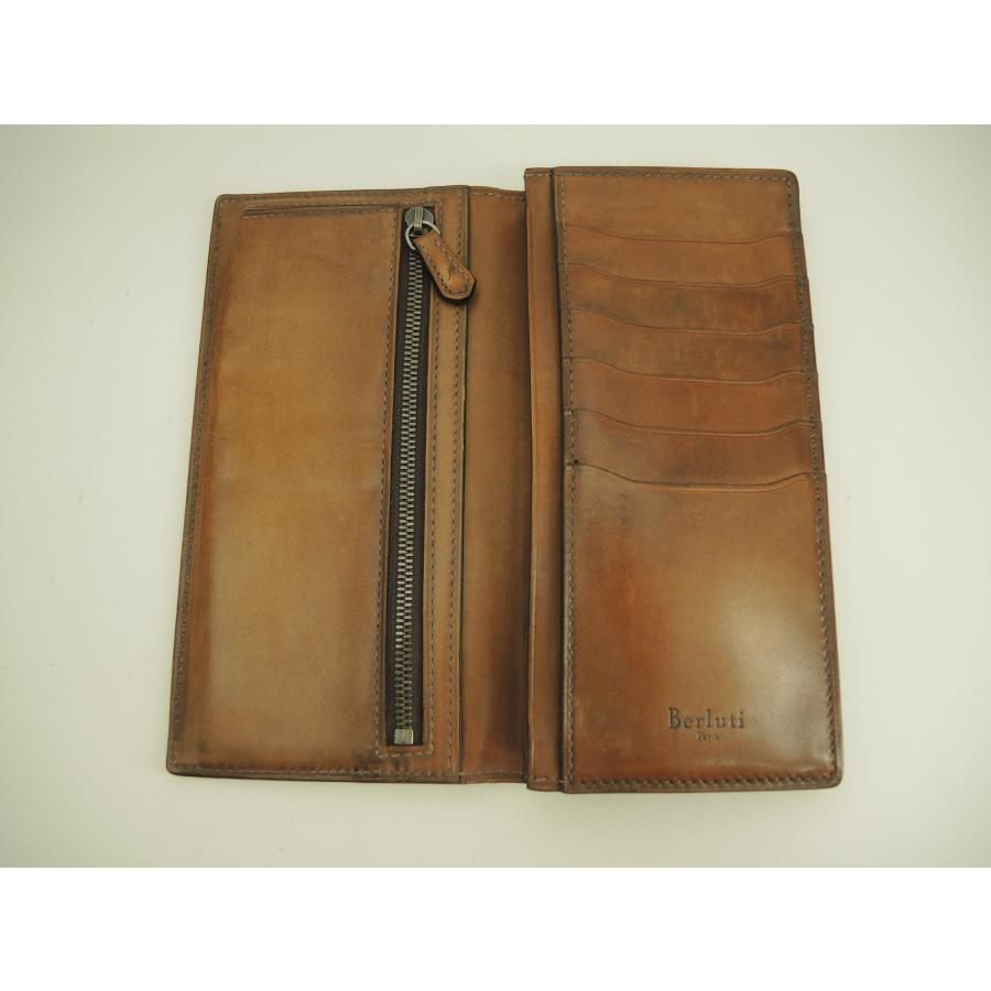 Berluti ベルルッティ ロングウォレット サンタル カリグラフィ赤茶 2  