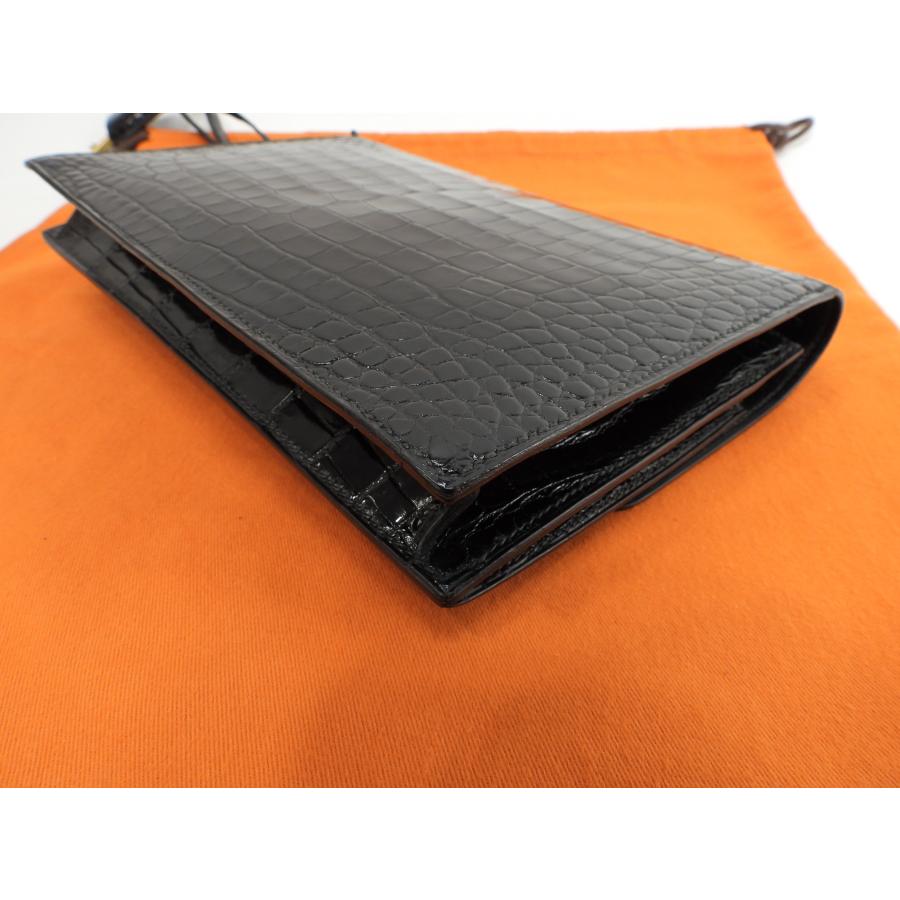HERMES エルメス ジェット クロコダイル 黒 セカンドバッグ HERMES エルメス ジェット クロコダイル 黒 セカンドバッグ