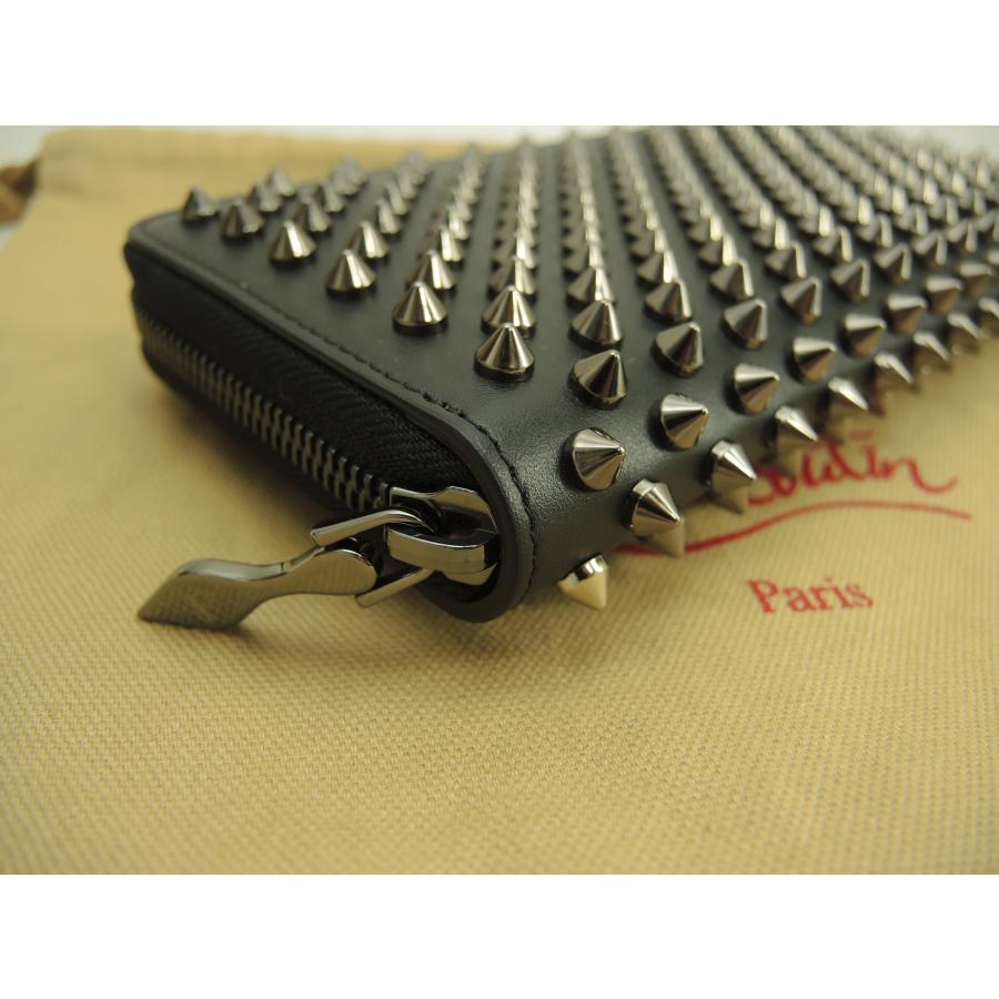 ✨美品✨ ルブタン 長財布 パネトーネ ラウンドジップ　ブラック　レザー Christian Louboutin（クリスチャンルブタン） ルブタン ラウンド