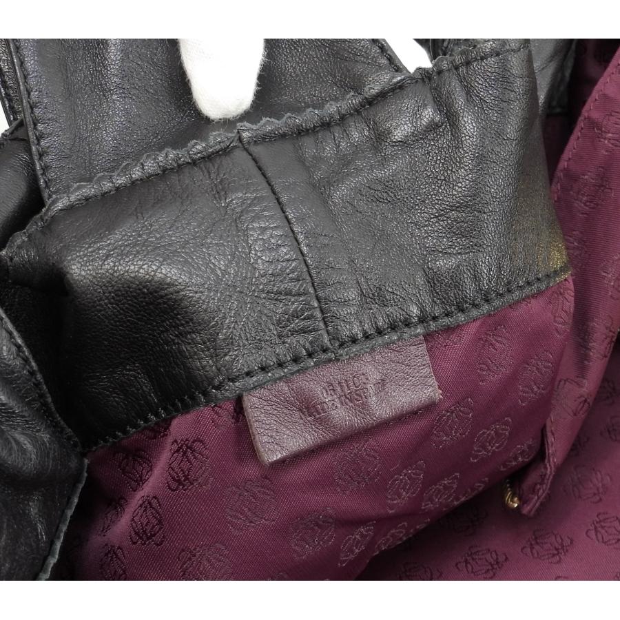 LOEWE ロエベ ハンドバッグ ナッパアイレ中 レザー黒 ゴールド金具 