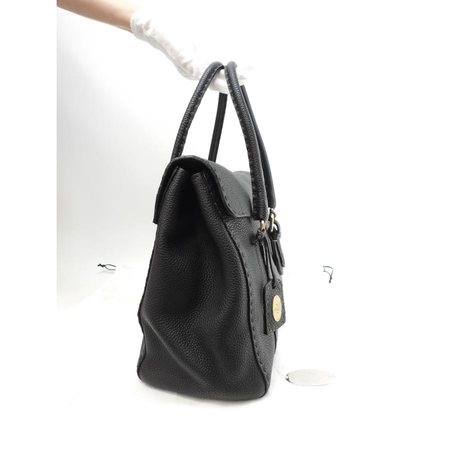 SELLERIA（FENDI） フェンディ ハンドバッグ リンダ セレリアレザー黒