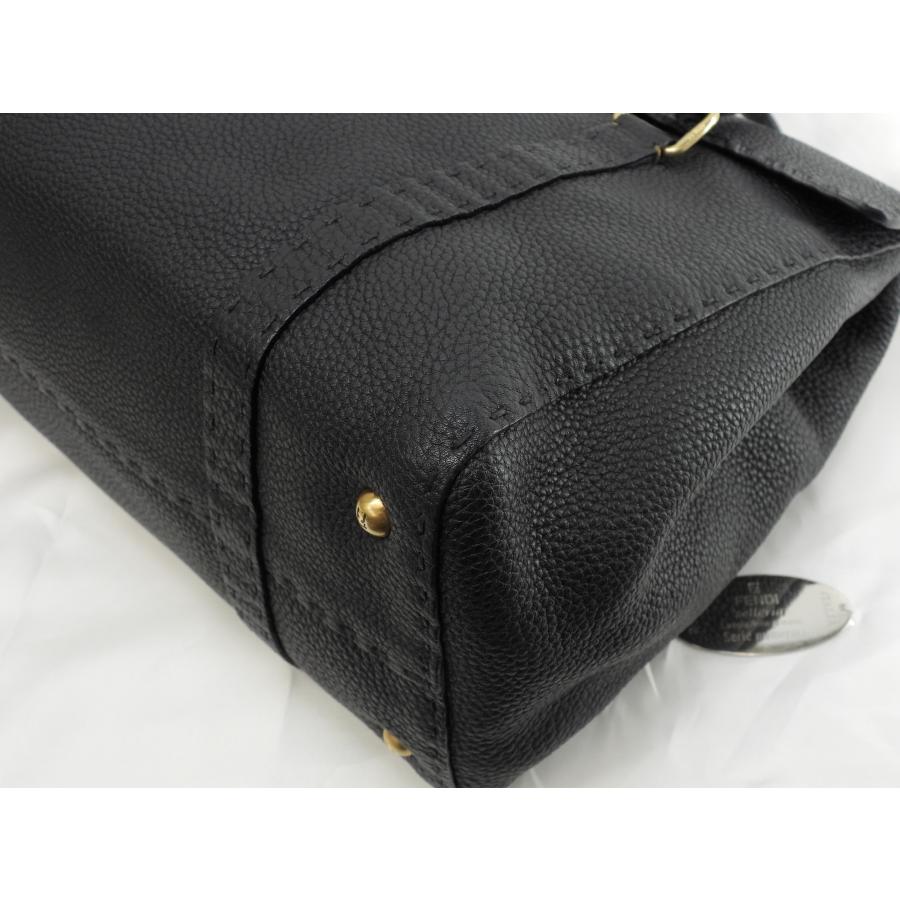 SELLERIA（FENDI） フェンディ ハンドバッグ リンダ セレリアレザー黒