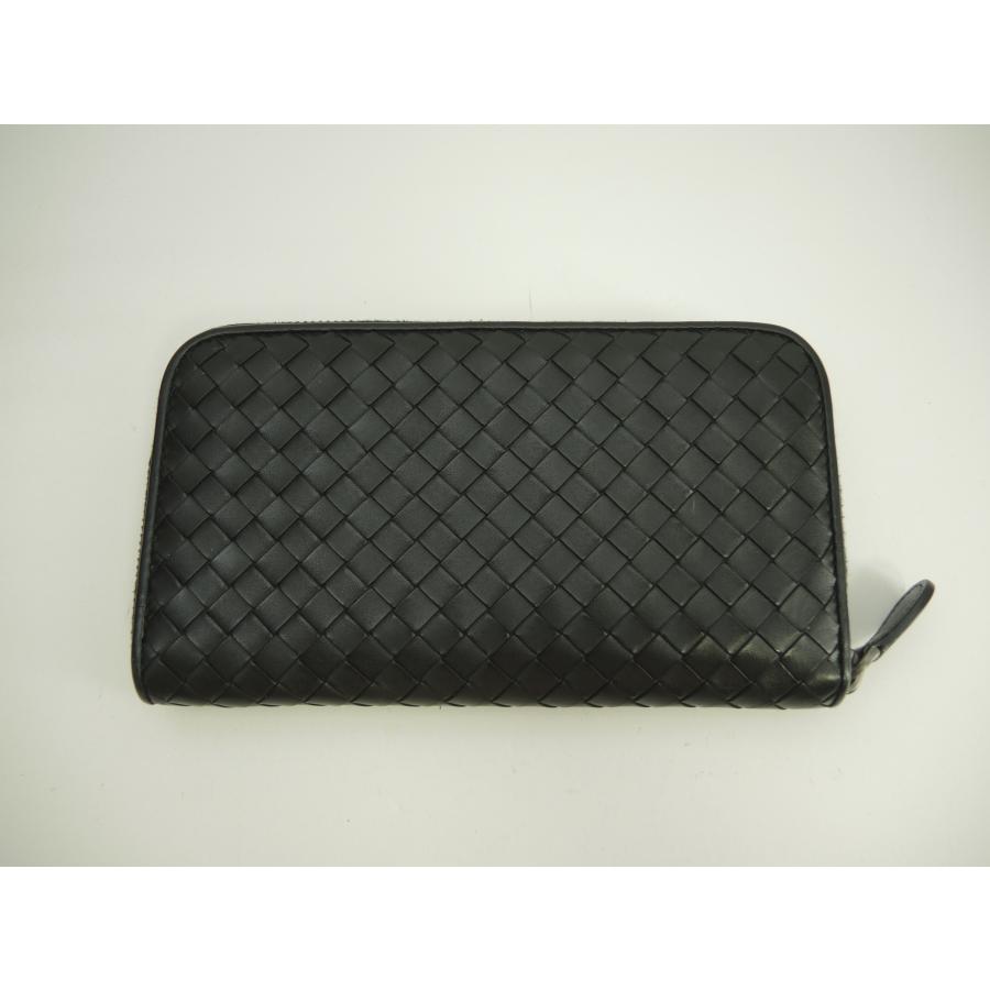 美品✨ボッテガヴェネタ 長財布 イントレチャート ラウンド ジップ ダークグレー BOTTEGA VENETA 並行輸入 ボッテガヴェネタ 長財布(ラウンド