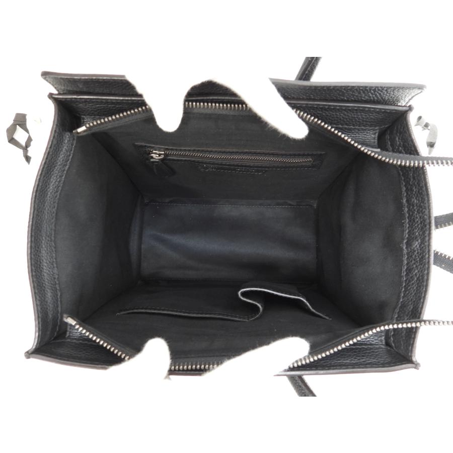 CELINE（セリーヌ） ラゲージマイクロ レザー 黒 ハンドバッグ