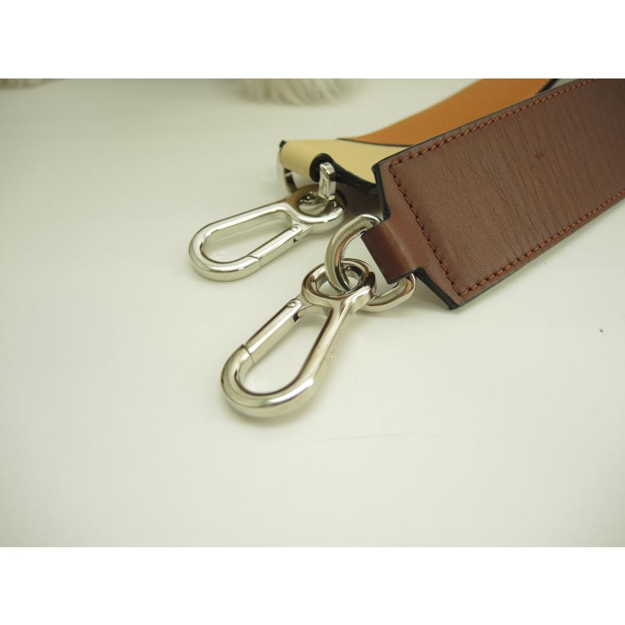 Puzzle（LOEWE） ロエベ ショルダーストラップ パズル レザー茶系  