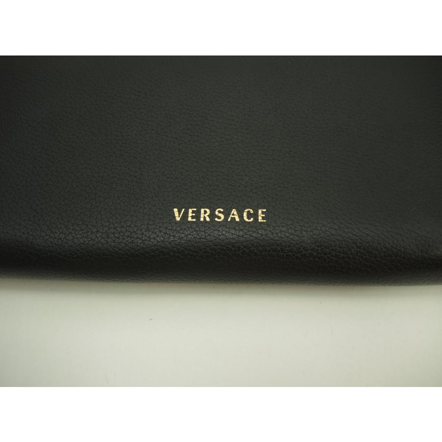 VERSACE ヴェルサーチ ロングウォレット メドゥーサ レザー黒