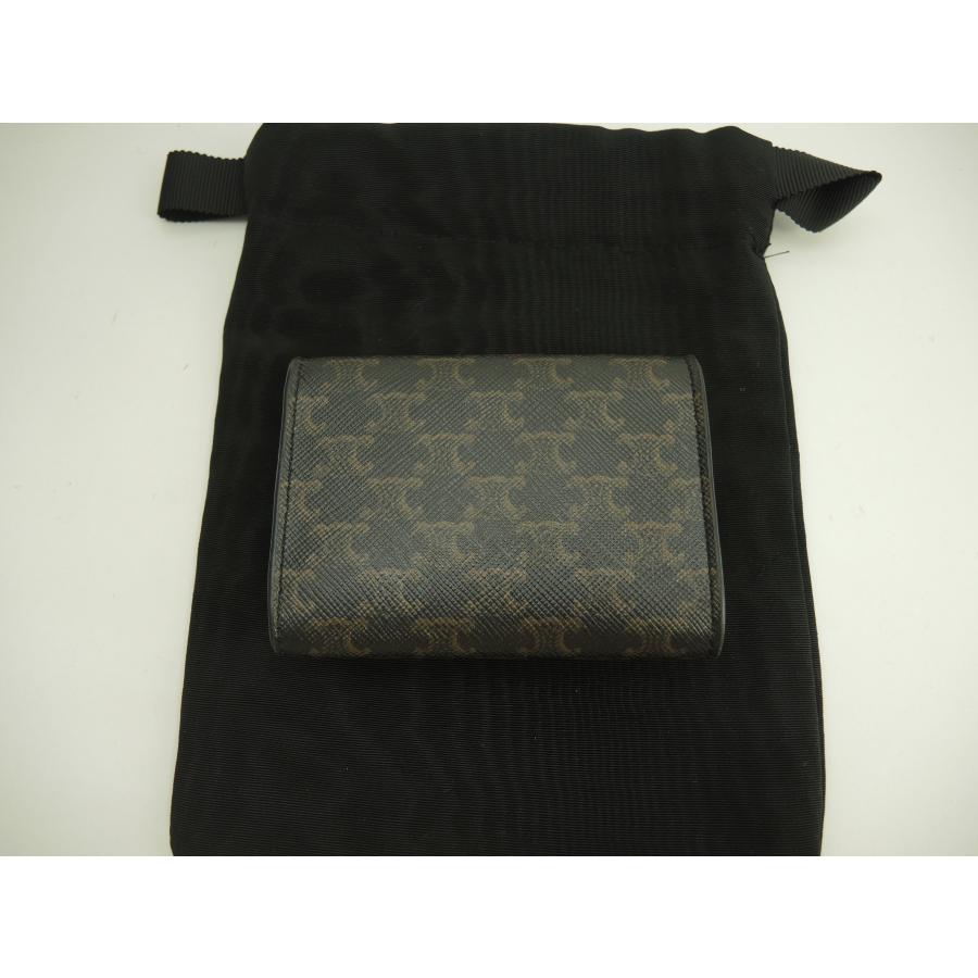 TRIOMPHE セリーヌ コンパクトウォレット トリオンフ 黒 3折財布 TRIOMPHE セリーヌ コンパクトウォレット トリオンフ 黒 3折財布