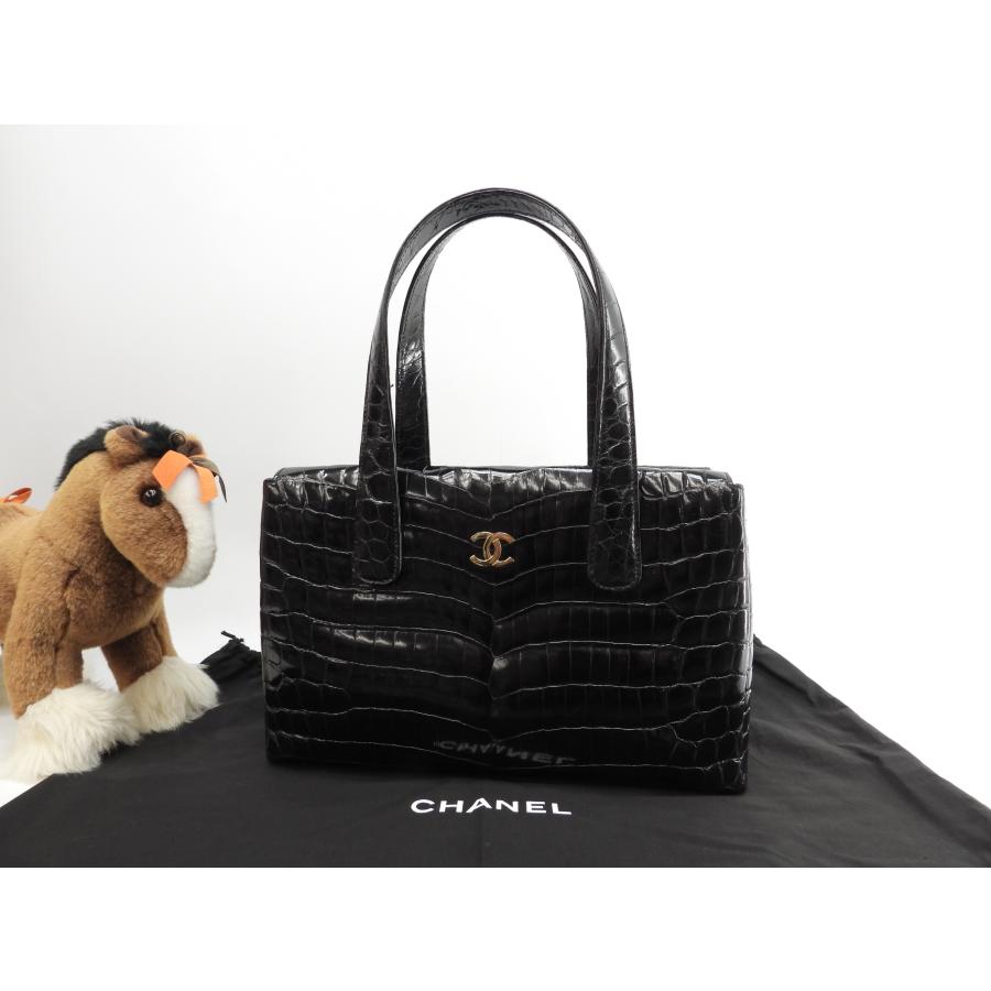 CHANEL（シャネル） トートバッグ クロコダイル 黒 ココマーク