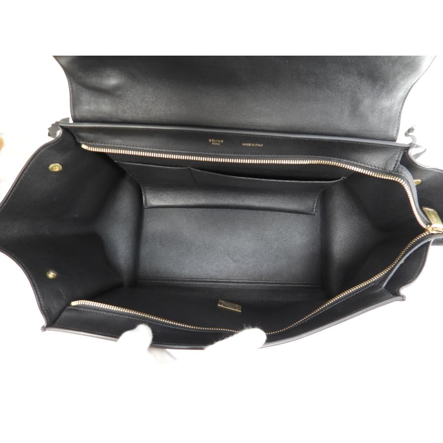 CELINE（セリーヌ） トラペーズGM クロコ型押レザー 黒 ハンドバッグ 