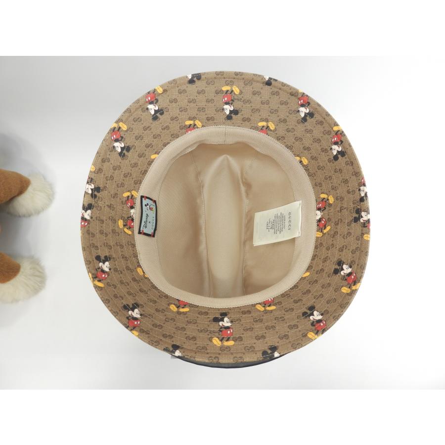 GG グッチ ハット ディズニーコラボ GGシュプリーム茶 キャップ 