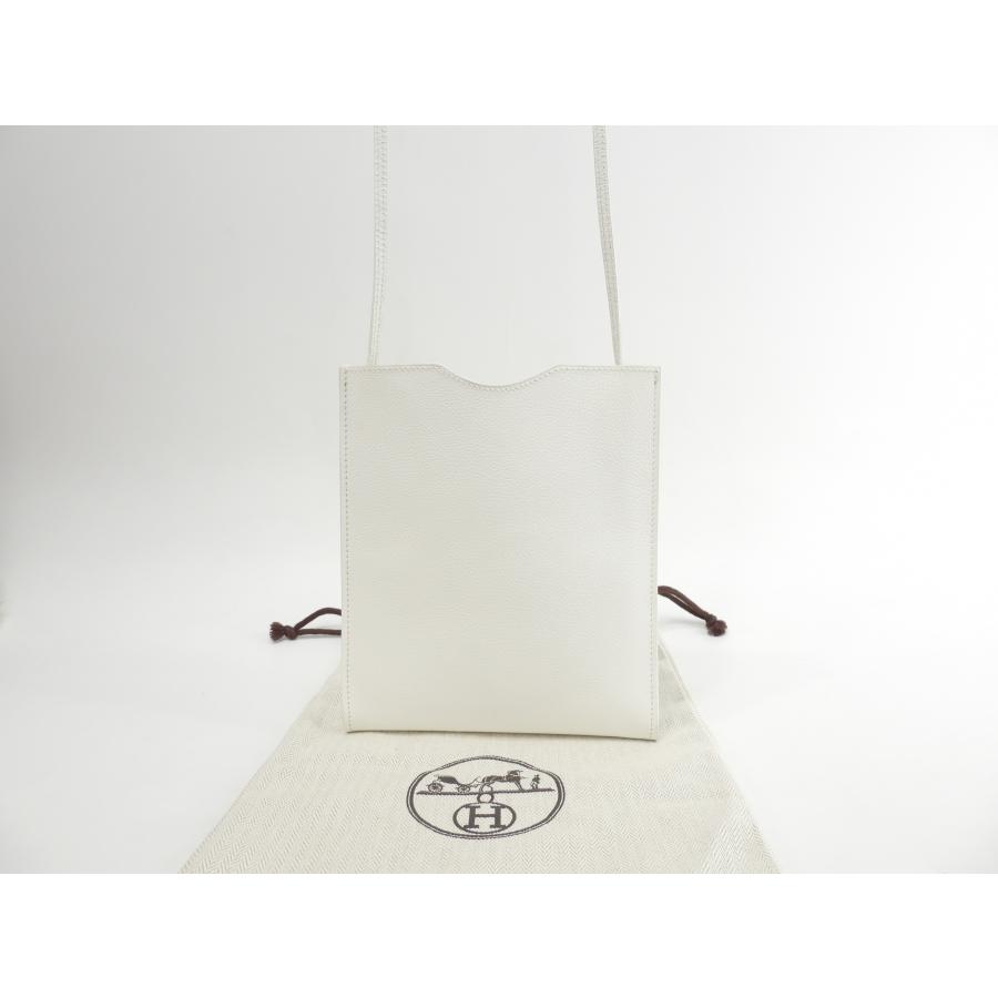 HERMES（エルメス） オニメトゥ ポシェット レザー白 クロスボディ 