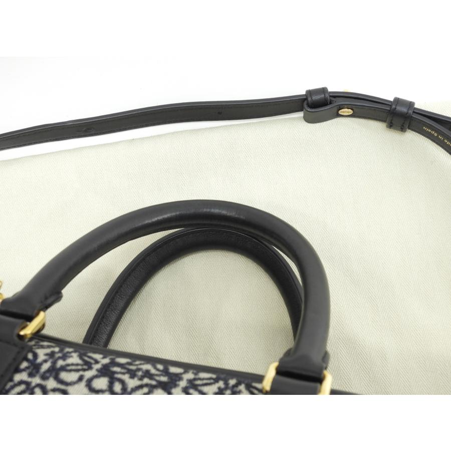Amazona(LOEWE) ロエベ アマソナ23 ジャガード/レザー 紺灰 Amazona(LOEWE) ロエベ アマソナ23 ジャガード/レザー 紺灰