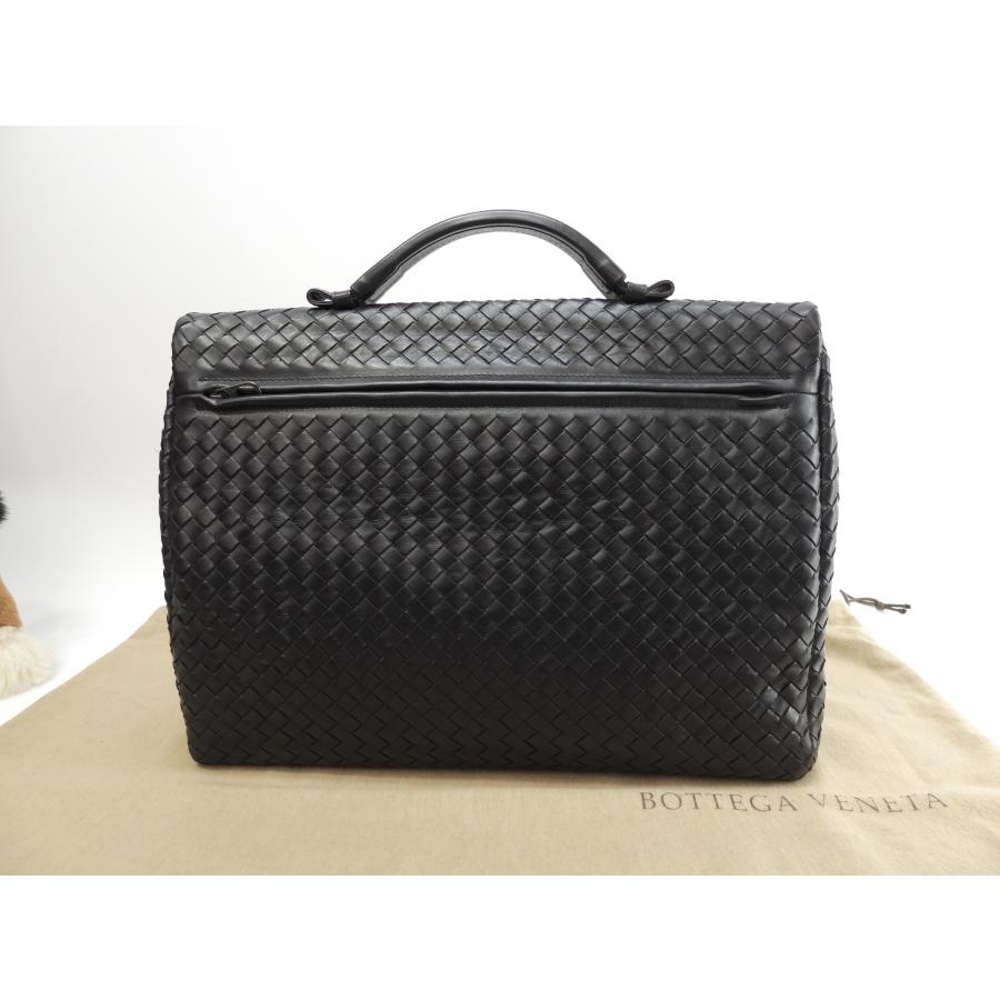 美品 ボッテガヴェネタ イントレチャート ブリーフケース ブラック