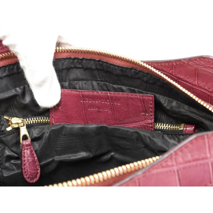 BALENCIAGA バレンシアガ ザファースト クロコダイルレザー ワイン