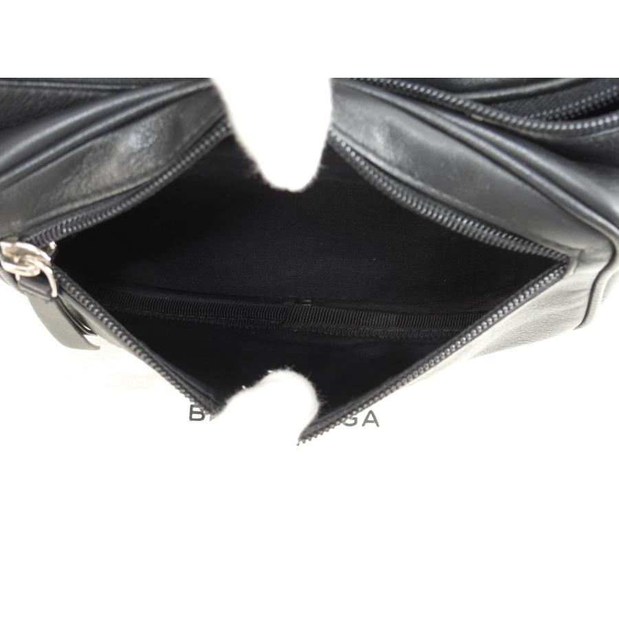 極美品 バレンシアガ エブリデイ ボディバッグ ベルトバッグ ブラック レザー EVERYDAY（BALENCIAGA） バレンシアガ ベルトバッグ エブリデイ レザー