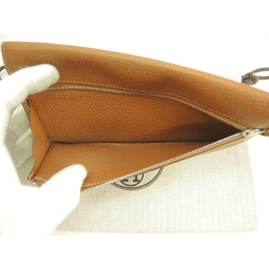 Dogon エルメス ドゴンロング トゴ ゴールド シルバー金具 2折長財布@T