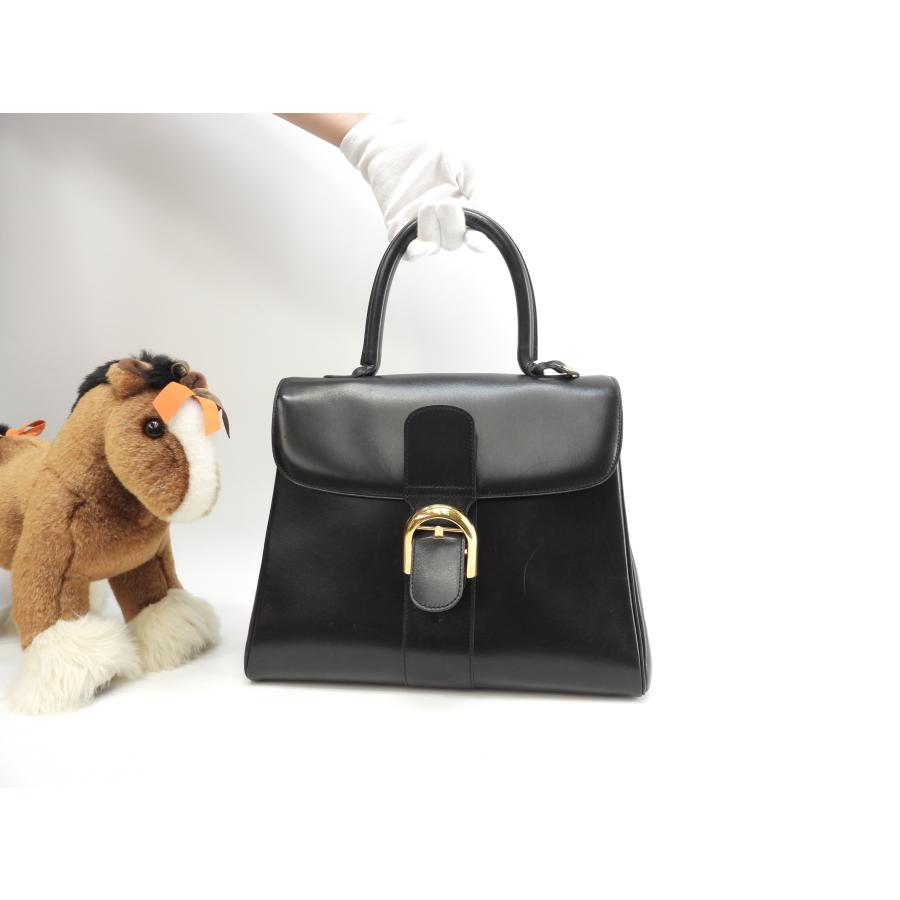 DELVAUX（デルヴォー） デルボー ブリヨンMM ボックスカーフレザー 紺
